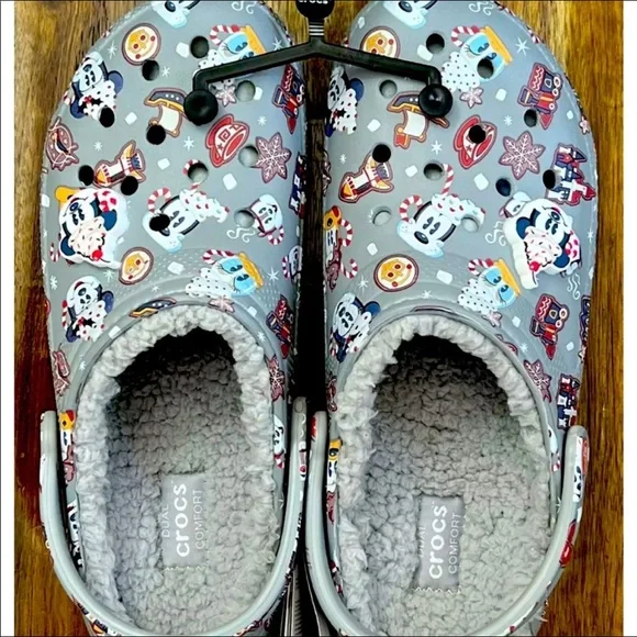 CROCS | Shoes | Disney Parks Christmas Holiday Fleece Crocs  display picture 1